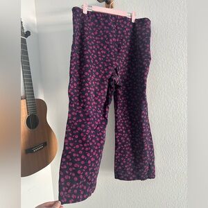 The Margot Kick-Flare Cropped Pants by Maeve for Anthropologie in Cherries